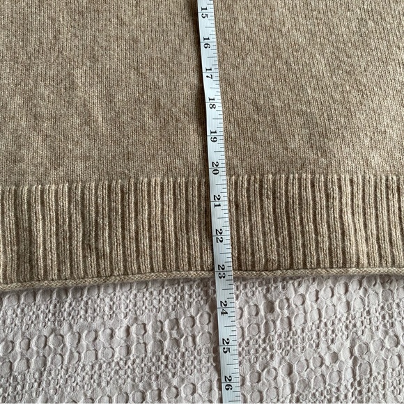 Quince Mongolian Cashmere Boxy Crewneck Sweater Oatmeal S Oversized Roll neck - Picture 14 of 15